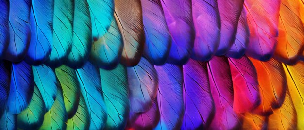 Dettagli intricati e multicolori delle ali di farfalla che enfatizzano i modelli e le texture