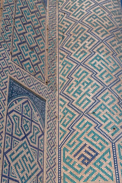 Dettagli ravvicinati della moschea BibiKhanym a Samarkand, in Uzbekistan