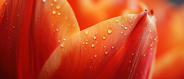 Dettagli vividi dei tulipani in primo piano che mostrano colori vivaci e delicati motivi floreali AI Generative