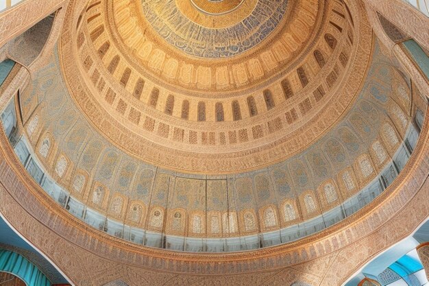 dettaglio architettonico di una cupola della moschea sfondo dell'edificio