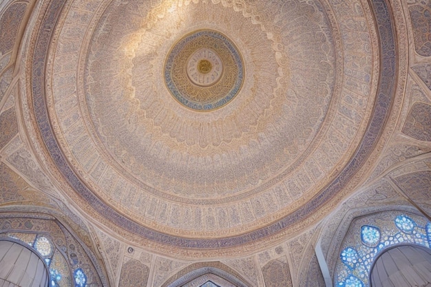 dettaglio architettonico di una cupola della moschea sfondo dell'edificio