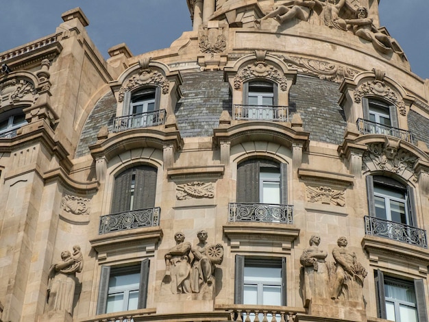 Dettaglio degli edifici di Passeig de Gràcia a Barcellona