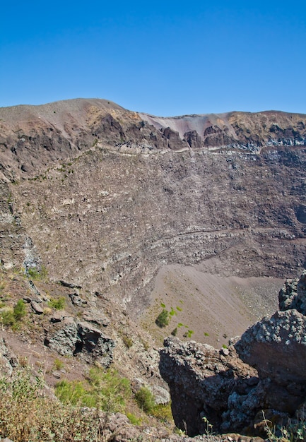 Dettaglio del cratere del Vesuvio, Napoli, Italia