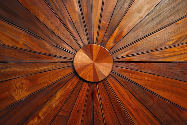 Dettaglio del disegno di sunburst sulle porte in legno