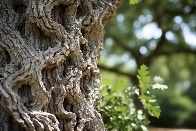 Dettaglio di corteccia di quercia