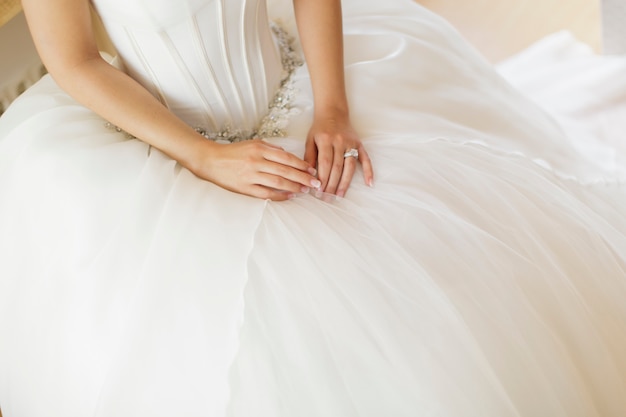 dettaglio di un abito da sposa