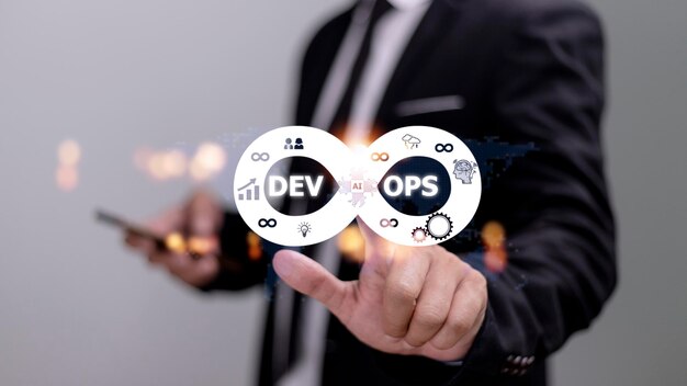 DevOps Metodologia Operazioni di sviluppo concetto di tecnologia di programmazione agile