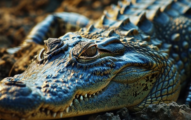 di uno sguardo minaccioso di un coccodrillo