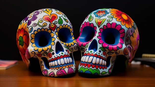 Dia de los muertos cranio sfondo evento carta da parati attributi e tradizioni