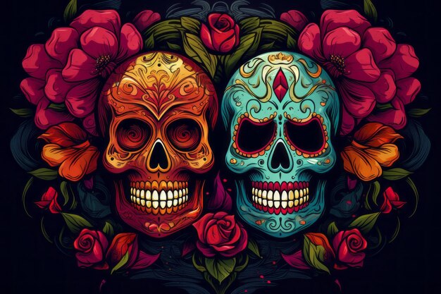 Dia de los Muertos Una vivace celebrazione della vita AI generativa