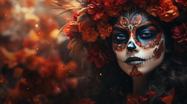 dia de muertos, il giorno dei morti, festa del trucco in maschera