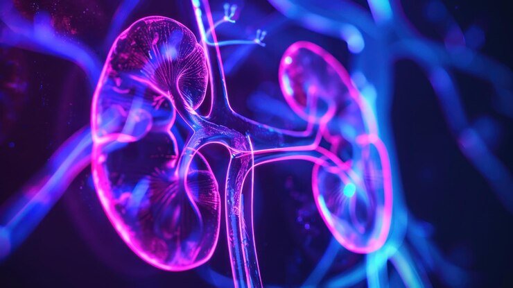 Diagram showing the structure and function of the kidneys
