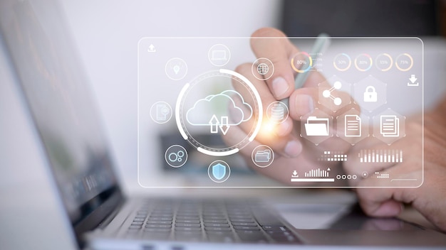 Diagramma di cloud computing Servizio di tecnologia di archiviazione dati di rete