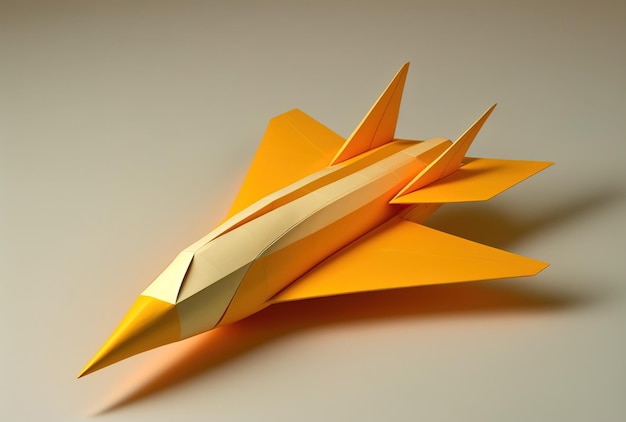 Diagramma tradizionale dell'aeroplano del dardo di origami con le istruzioni
