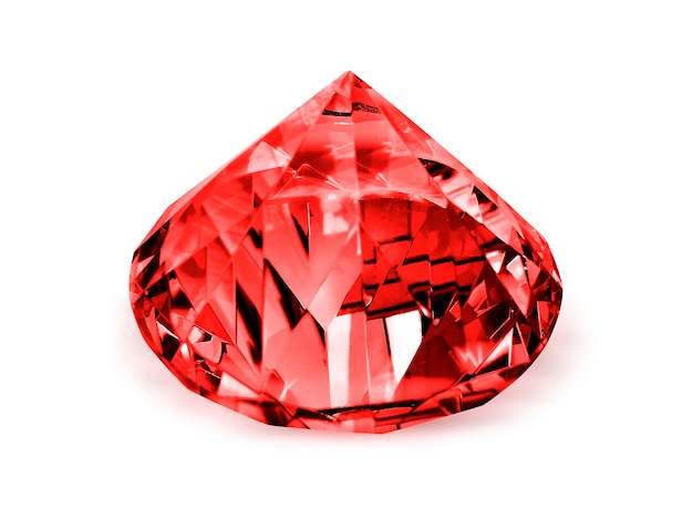 Diamante rosso su sfondo bianco