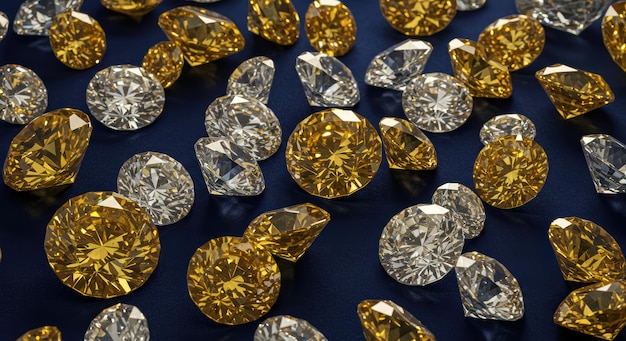 Diamanti d'oro e bianchi