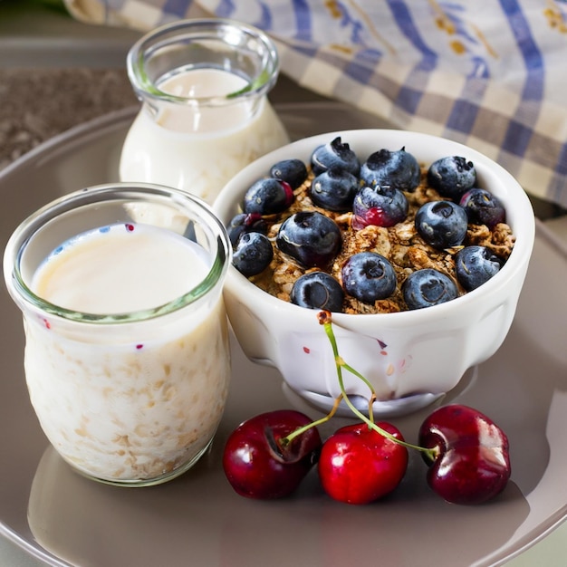 Dieta sana menu avena con latte Mangiare sano