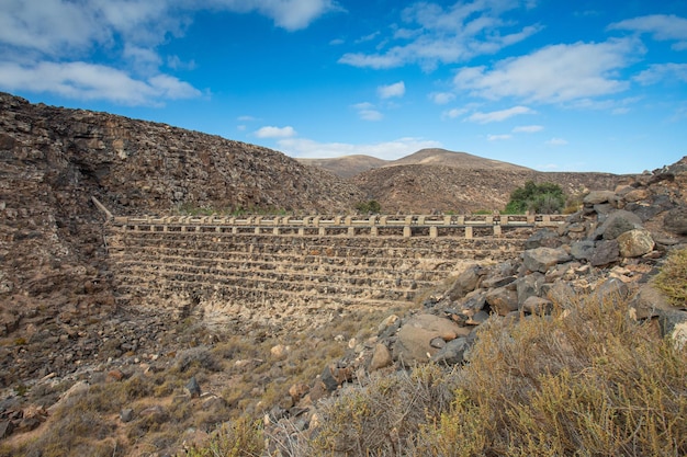 Diga del burrone del fiume Cabras a Fuerteventura