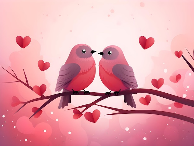 Digital Art for Love Heart e Wallpaper di San Valentino e modello di banner per i social media