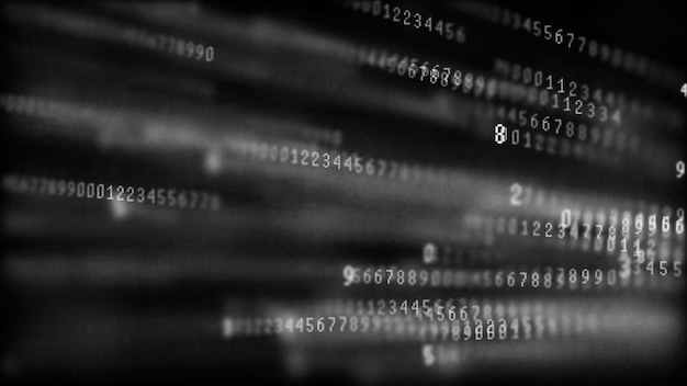 Digital background matrix Binary computer code Hacker concept 3d rendering