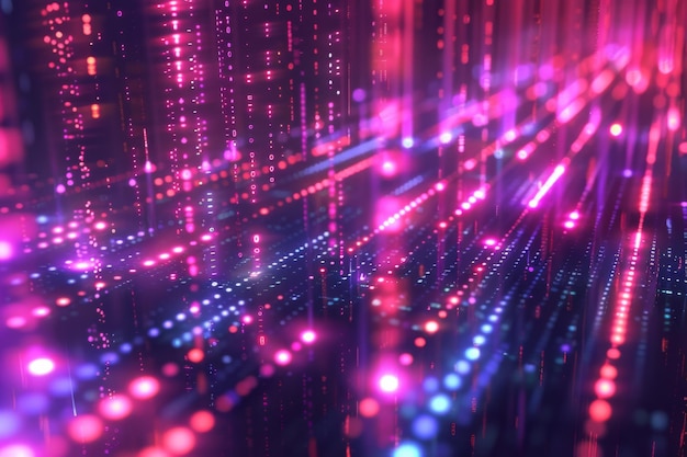 Digital Binary Technology Background created with Generative AI