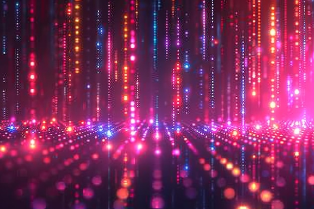 Digital Binary Technology Background created with Generative AI