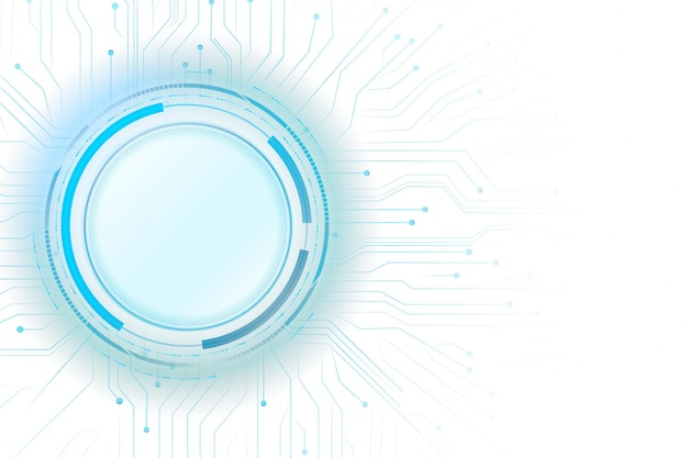 Digital circle circuit background png futuristic technology