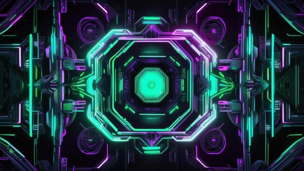 digital cybernetic background with intricate patterns ideal for sci fi and tech themes