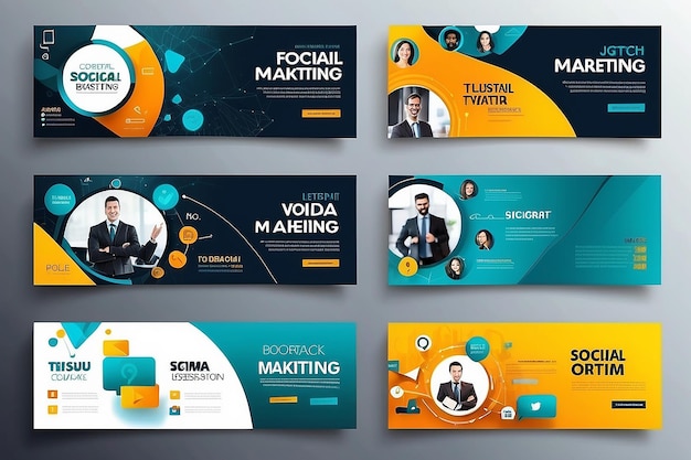 Digital Marketing Business Social media Banner Template Design Corporate Business Social Network Timeline Pagina di copertina Presentazione