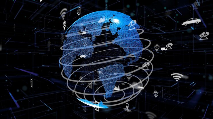 Photo digital smart transport technology abstract