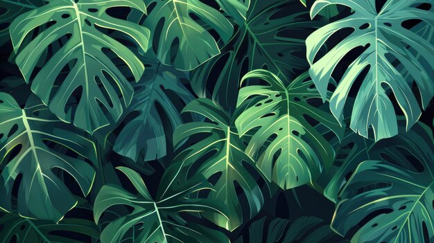 Dimensional Monstera 3D Profondità e Ombre