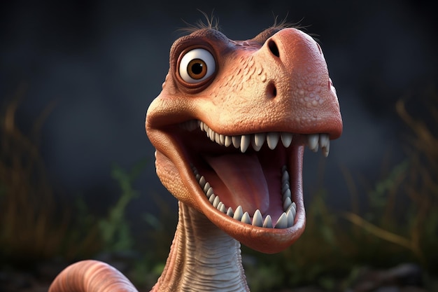 Dinosauro animato dinamico Dino generativo di Ai