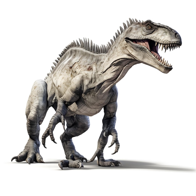 Dinosauro Tyrannosaurus Rex isolato su sfondo bianco illustrazione 3D