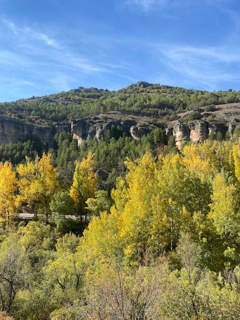 Dintorni di Cuenca in autunno. Paesaggi Cuenca in autunno