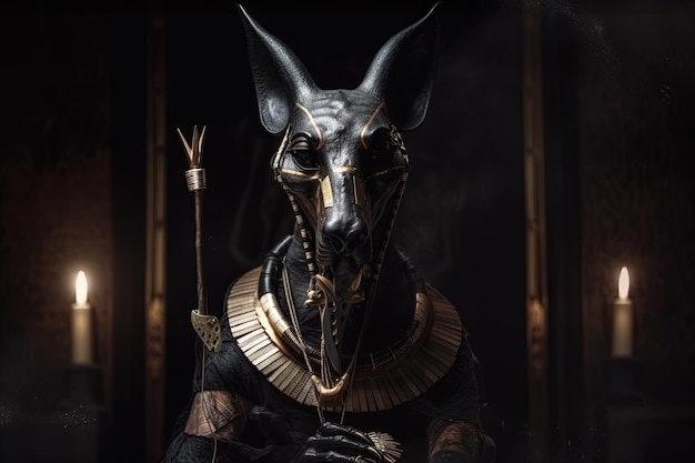 Dio egiziano Anubis nella mitologia egiziana oscura