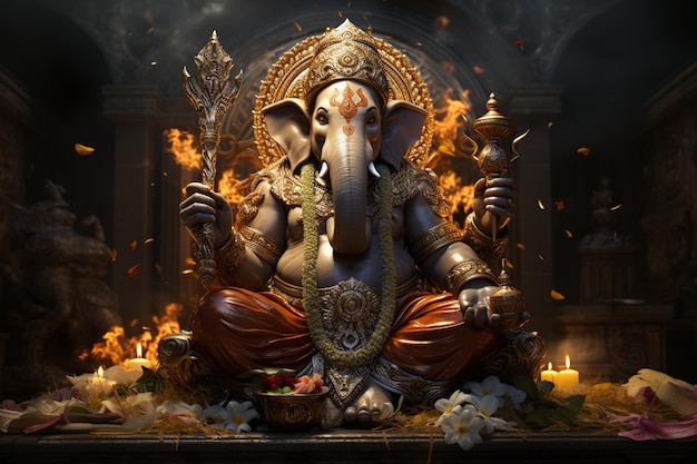 Dio Ganesha è iperrealistico