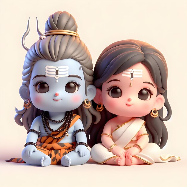 Dio indù Shiv e Parwati Maha Shivaratri