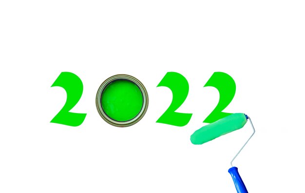 Dipingere 2022 con vernice verde