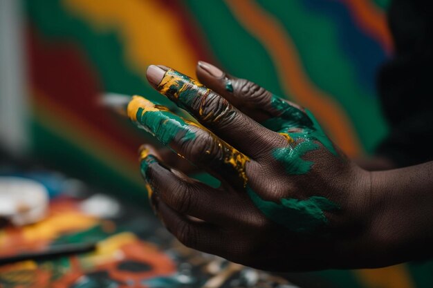 Dipingere un murale per la Giornata della Liberazione Africana