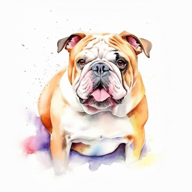 dipinto di un cane con colletto bianco e naso marrone generativo ai