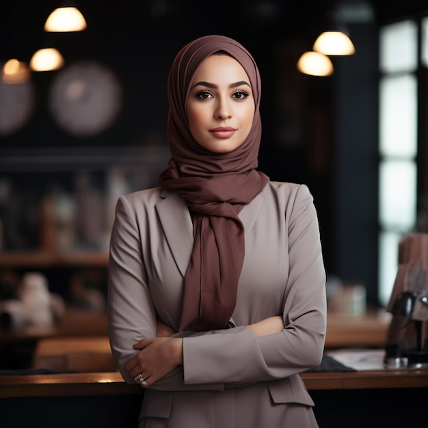 Direttrice d'azienda di hijab