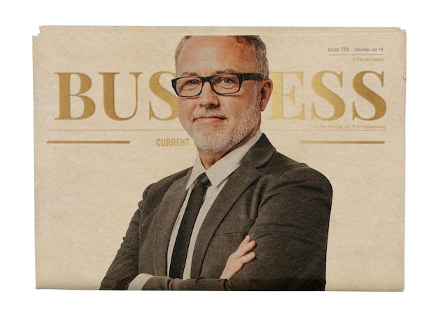 Dirigente aziendale adesivo png giornale intestazione aziendale sfondo trasparente