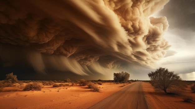 Disastro naturale Tempesta nel deserto Tempesta di sabbia