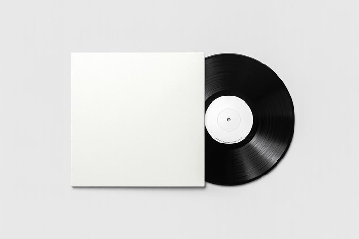 Disco in vinile con copertina bianca