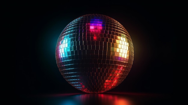 Discoball con luci Generative ai