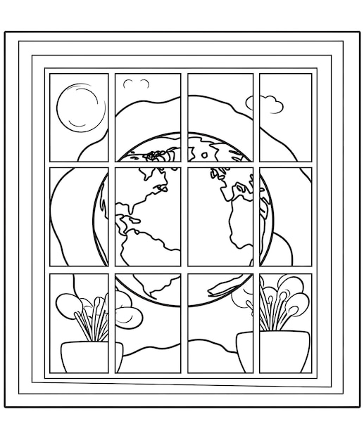 Disegnare il contorno di una finestra verso un altro mondo