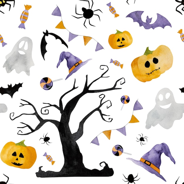 Disegni ad acquerello di Halloween