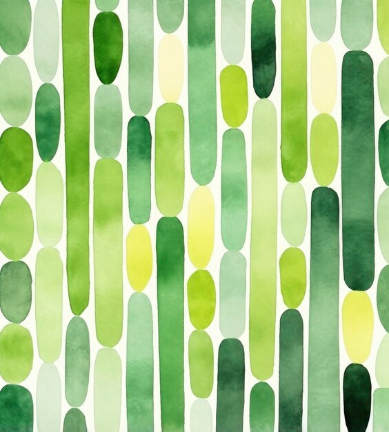 disegni artistici ad acquerello con sfondo a tema di colore verde nello stile di più linee a grassetto punteggiate forma giocosa