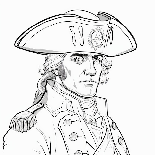 Disegni da colorare cappello da guerra rivoluzionaria Martin Hat Of Washington Dc