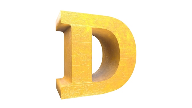 Disegni unici dell'alfabeto D 3D